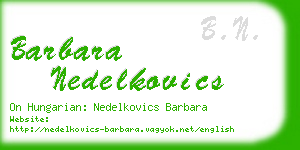 barbara nedelkovics business card